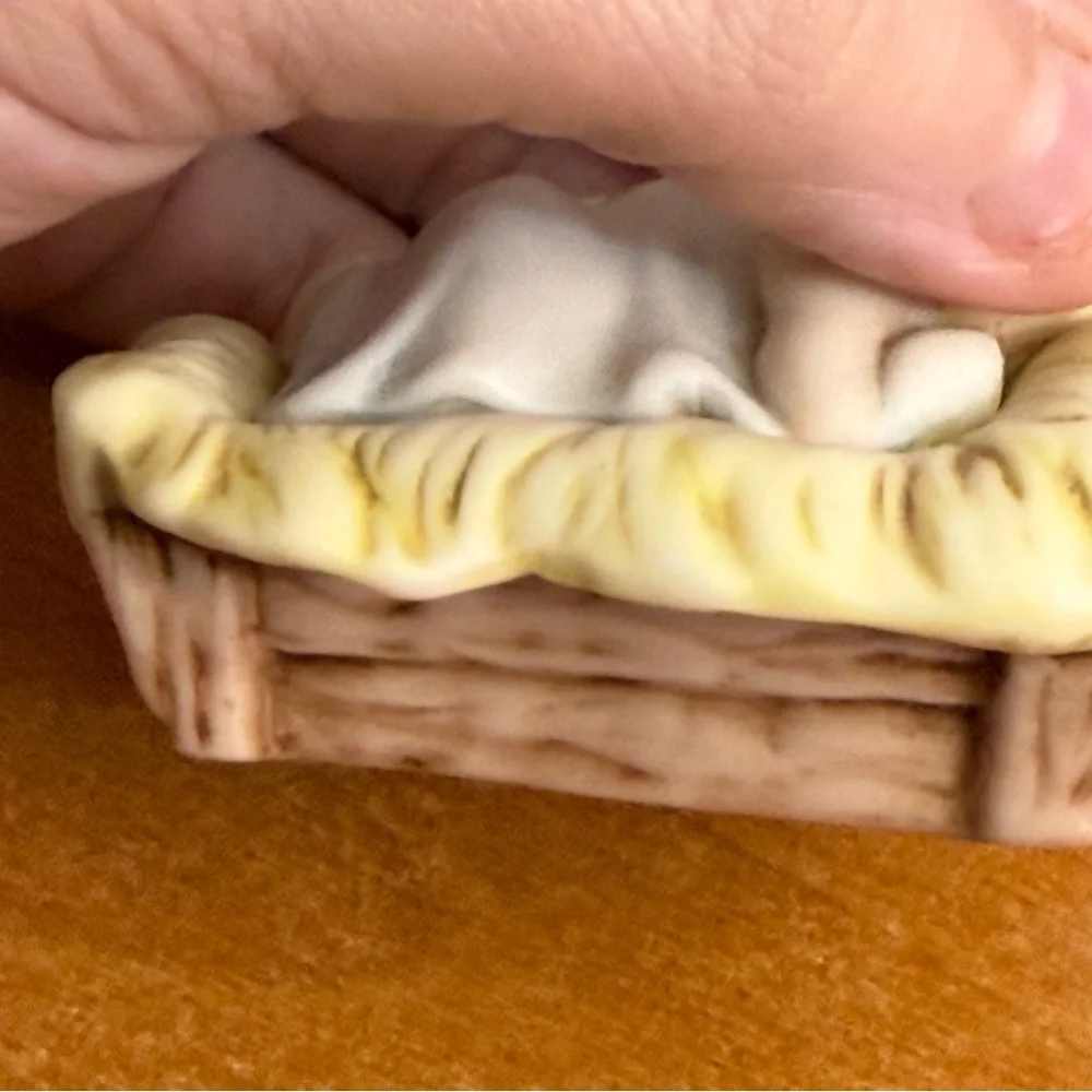 Vintage baby Jesus in manger nativity‎ figuring